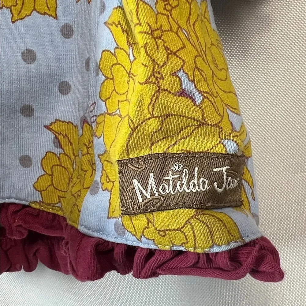 Matilda Jane Character Counts Amelie  blue and sage green floral smocked top 2